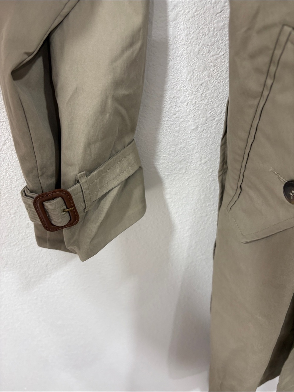 Buck Mason Dried Olive Signature Trench Coat Belted XS Retail $598 NWT - Picture 8 of 16